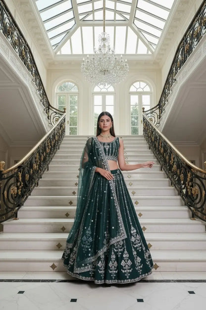 Designer Georgette Lehenga Choli Set for Wedding and Festive Wear