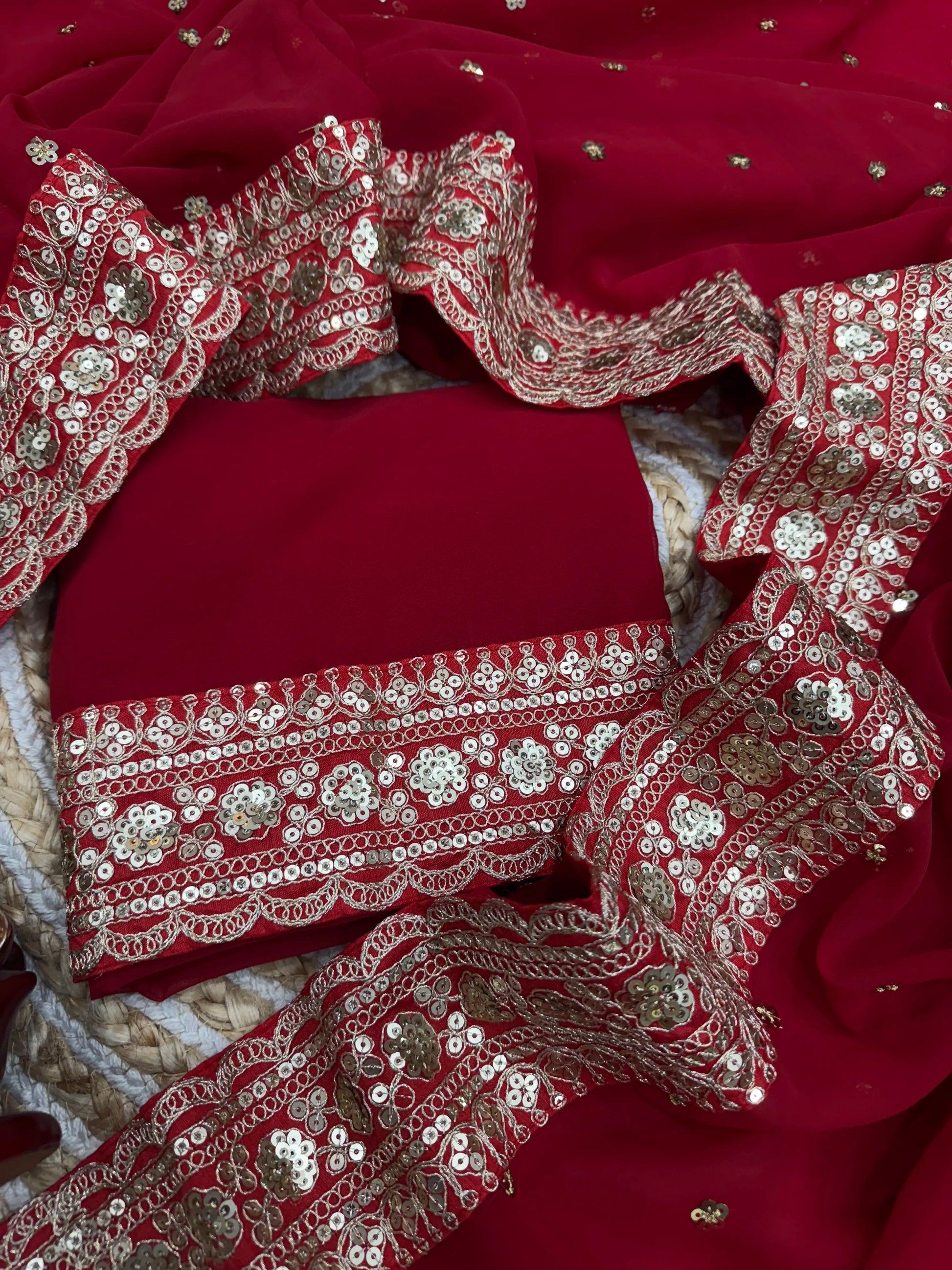 Designer Georgette Saree with Embroidered Blouse