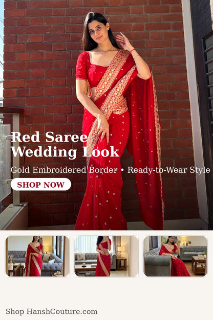 Designer Georgette Saree with Embroidered Blouse