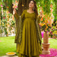 Designer German Chiffon Embroidered Gown Set with Dupatta