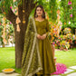 Designer German Chiffon Embroidered Gown Set with Dupatta