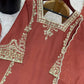 Designer German Chiffon Embroidered Palazzo Suit Set