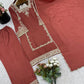 Designer German Chiffon Embroidered Palazzo Suit Set