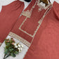 Designer German Chiffon Embroidered Palazzo Suit Set