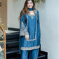 Designer German Chiffon Embroidered Palazzo Suit Set