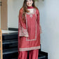 Designer German Chiffon Embroidered Palazzo Suit Set