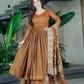 Designer Gold Crazy Embroidered Sharara Set with Dupatta | Fully Stitched
