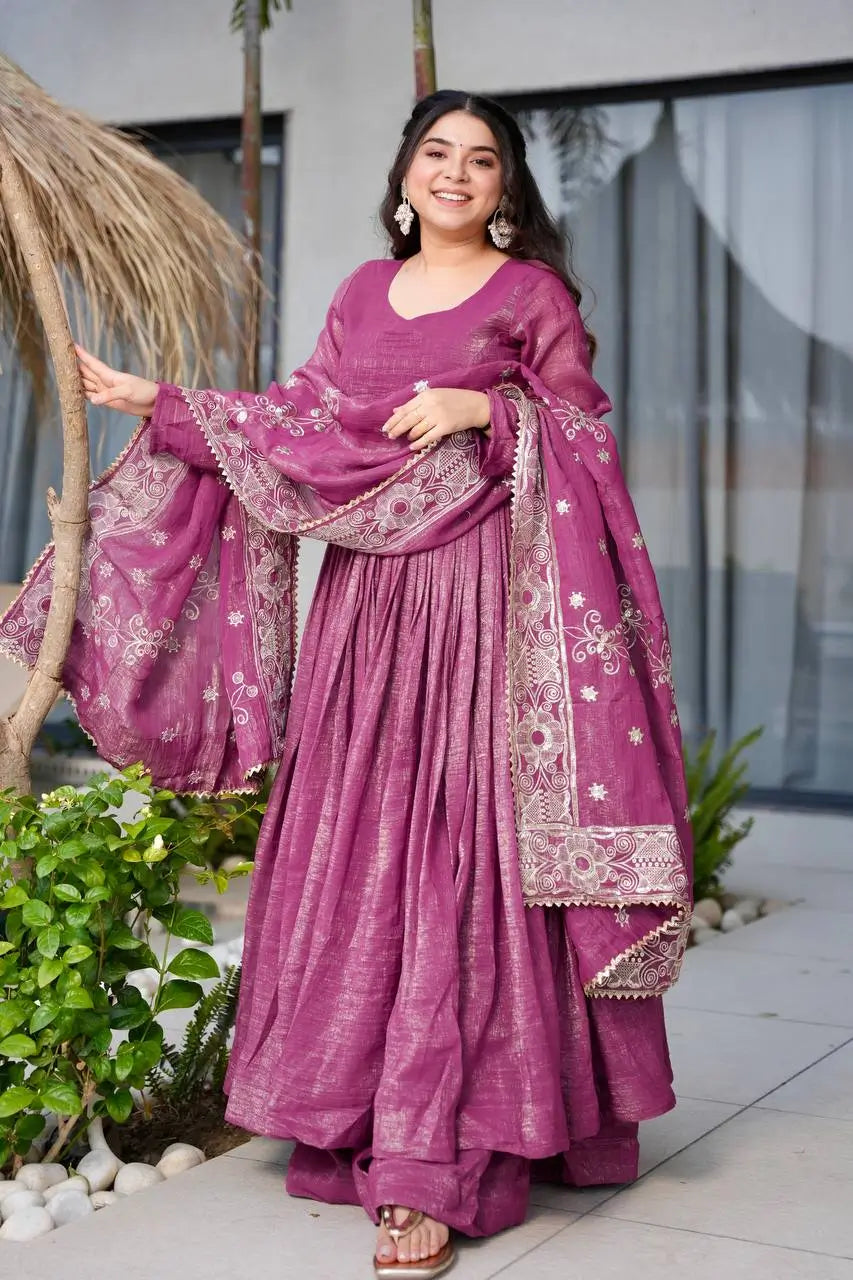 Designer Gold Crazy Embroidered Sharara Set with Dupatta | Fully Stitched