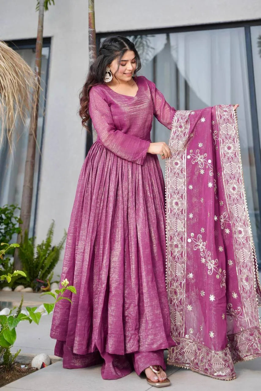 Designer Gold Crazy Embroidered Sharara Set with Dupatta | Fully Stitched