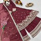 Designer Gold Crazy Fabric Anarkali with Embroidery Sequins Work | Sharara & Dupatta Set | Fully Stitched