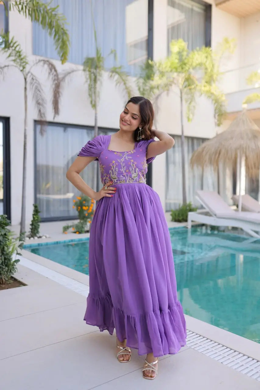 Designer Handwork Party Wear Gown for Festive and Special Occasions