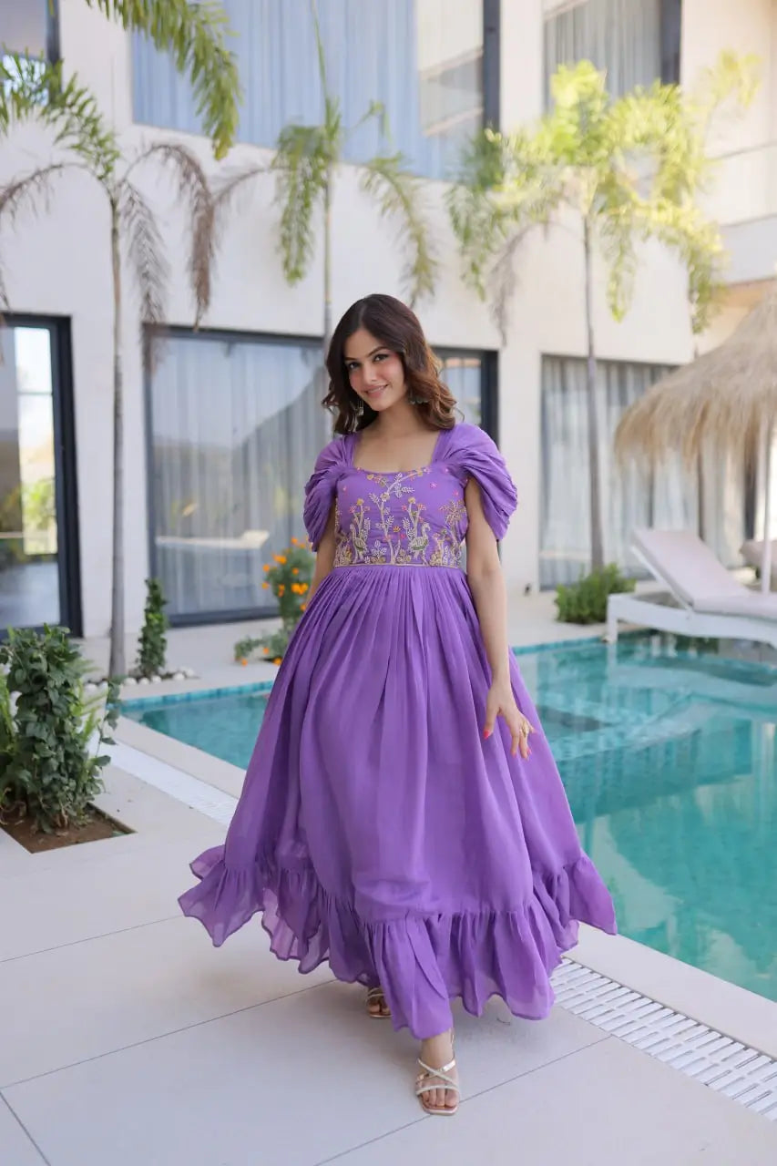 Designer Handwork Party Wear Gown for Festive and Special Occasions