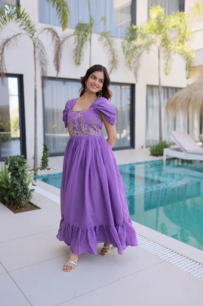 Designer Handwork Party Wear Gown for Festive and Special Occasions
