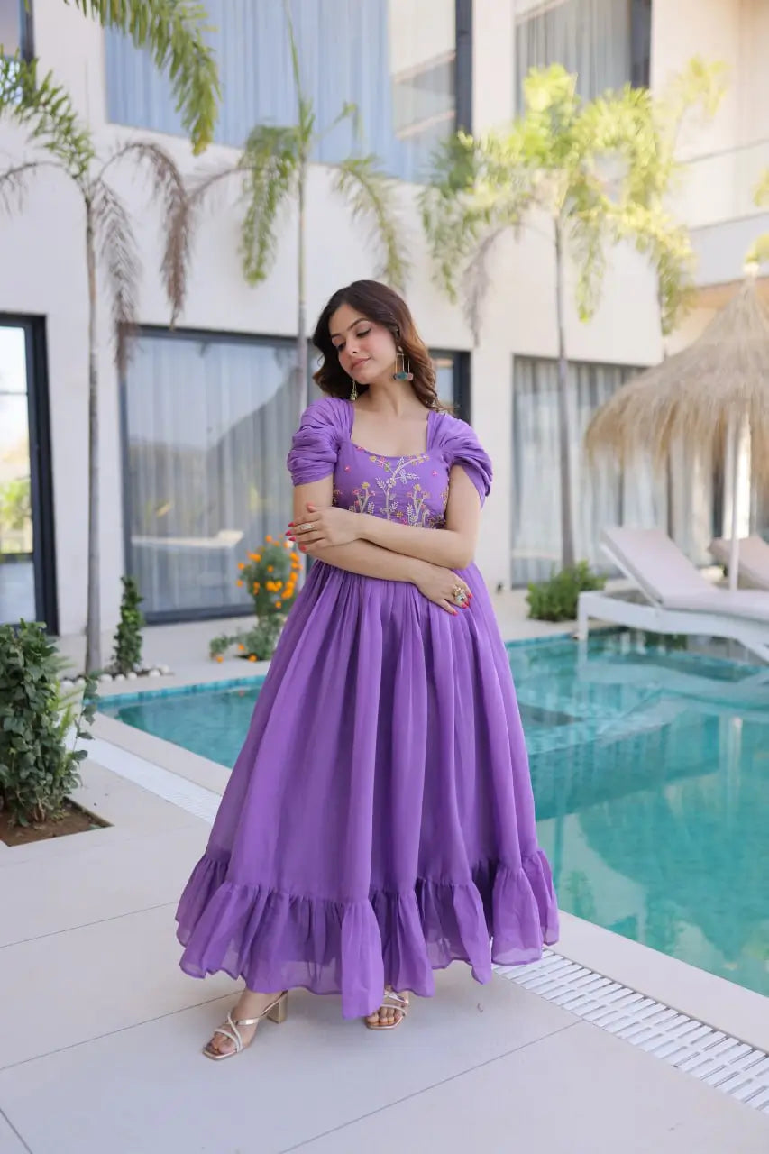 Designer Handwork Party Wear Gown for Festive and Special Occasions