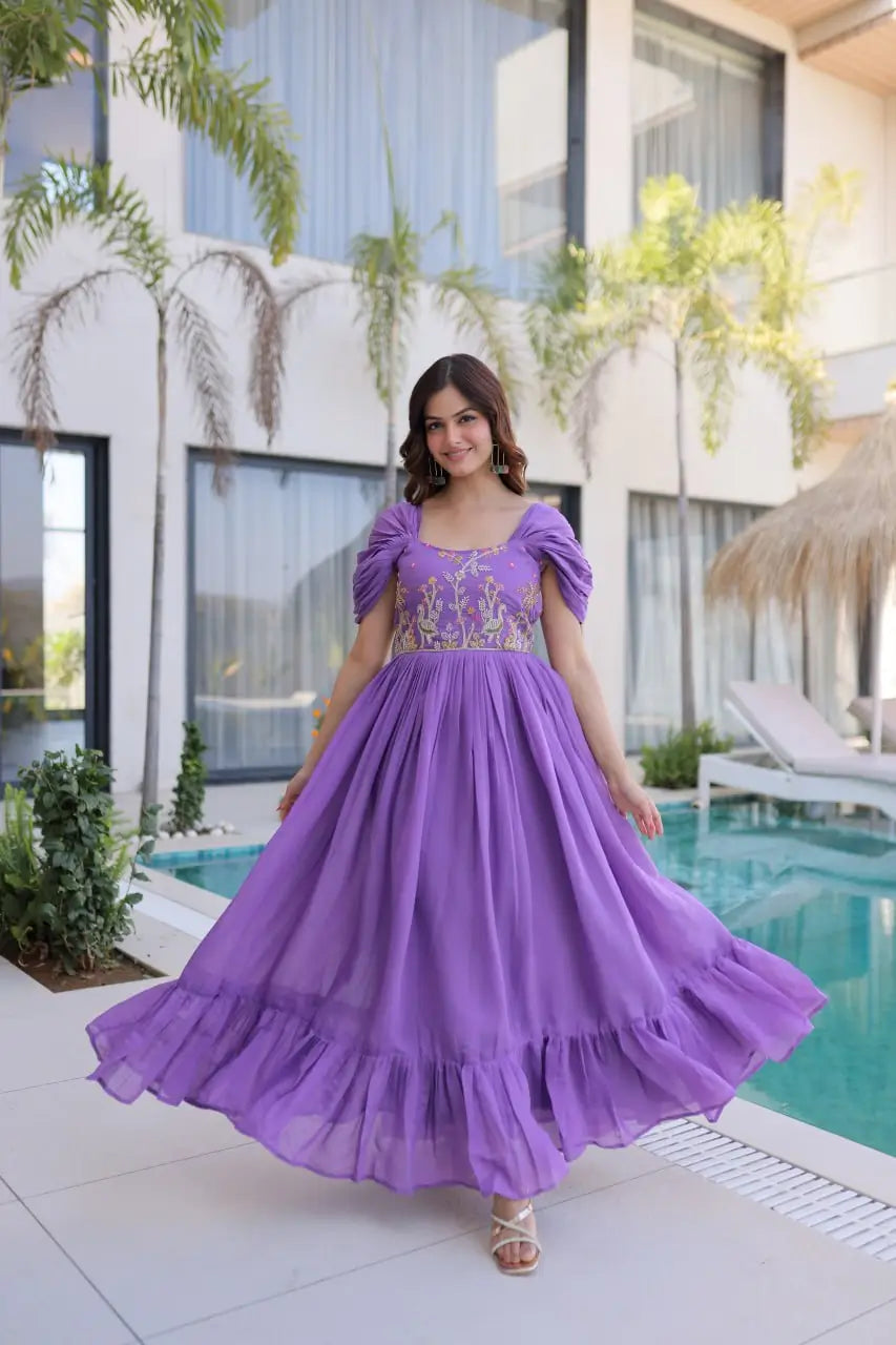 Designer Handwork Party Wear Gown for Festive and Special Occasions