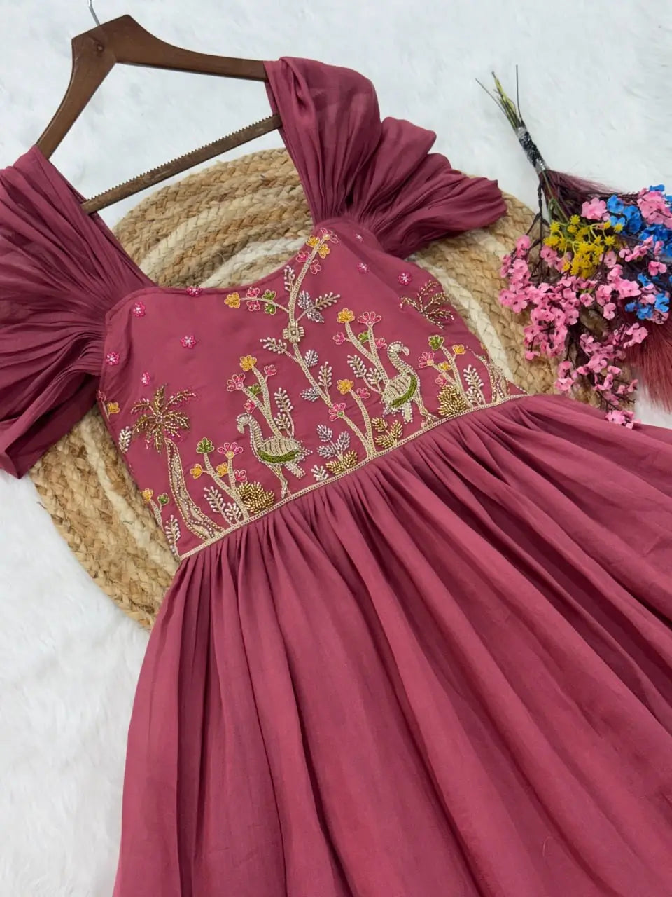 Designer Handwork Party Wear Gown for Festive and Special Occasions