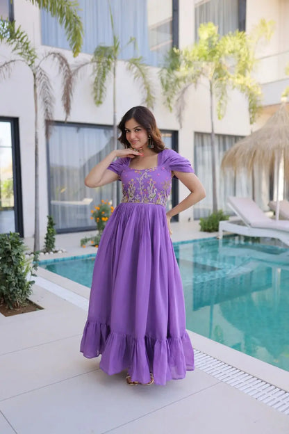 Designer Handwork Party Wear Gown for Festive and Special Occasions