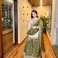 Designer Heavy Chinon Embroidered Sharara Set