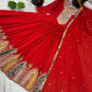 Designer Heavy Chinon Silk Embroidered Gown with Dupatta