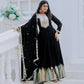 Designer Heavy Chinon Silk Embroidered Gown with Dupatta