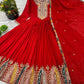 Designer Heavy Chinon Silk Embroidered Gown with Dupatta