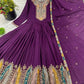 Designer Heavy Chinon Silk Embroidered Gown with Dupatta