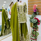 Designer Heavy Chinon Silk Sharara Suit with Coding Sequin Embroidery