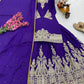 Designer Heavy Chinon Silk Sharara Suit with Coding Sequin Embroidery