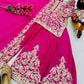 Designer Heavy Chinon Silk Sharara Suit with Coding Sequin Embroidery