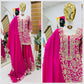 Designer Heavy Chinon Silk Sharara Suit with Coding Sequin Embroidery