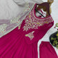 Designer Heavy Georgette Embroidered Party Wear Gown Set