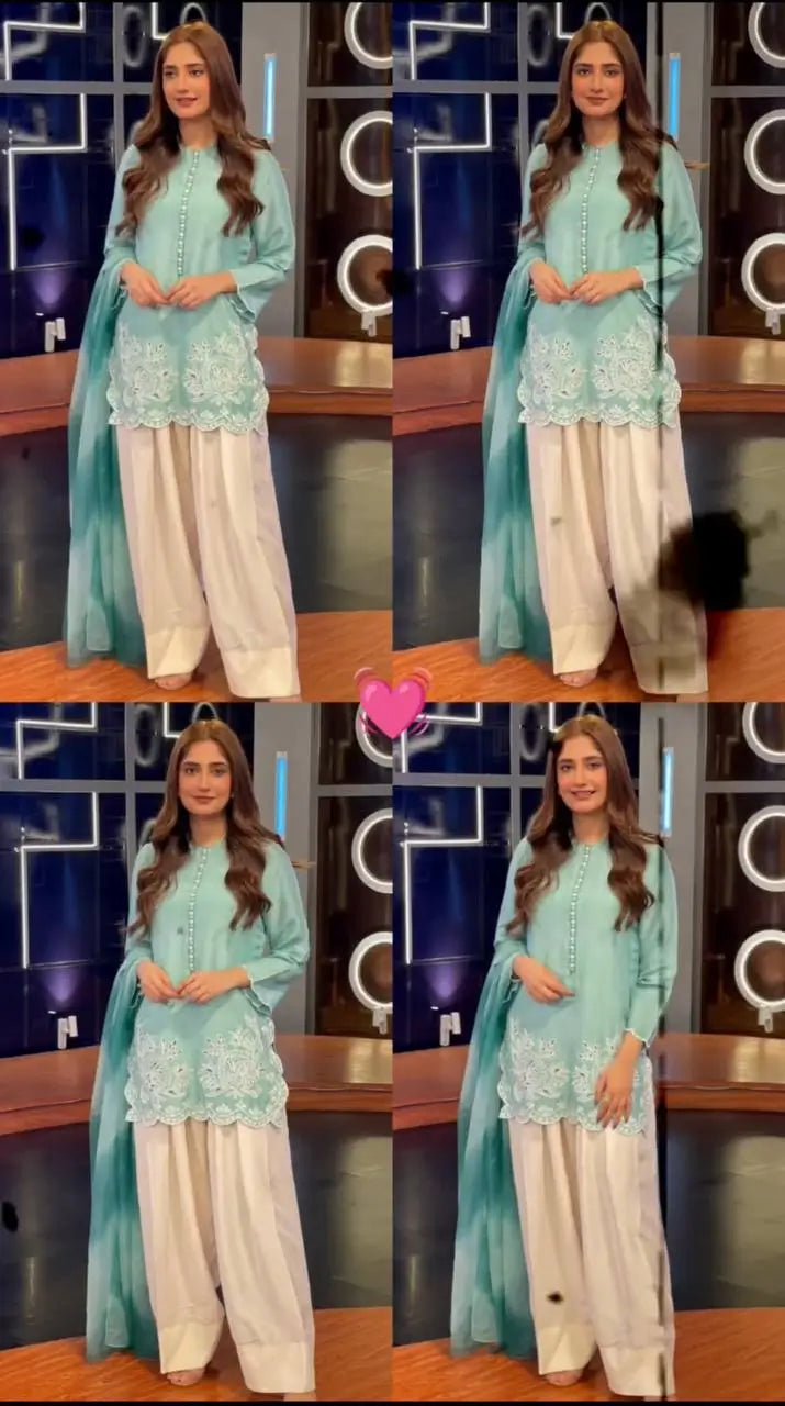 Designer Heavy Georgette Embroidered Suit Set