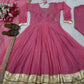 Designer Heavy Tabby Organza Anarkali Suit Set