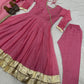 Designer Heavy Tabby Organza Anarkali Suit Set