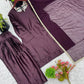 Designer Japan Satin Suit Set with Georgette Dupatta