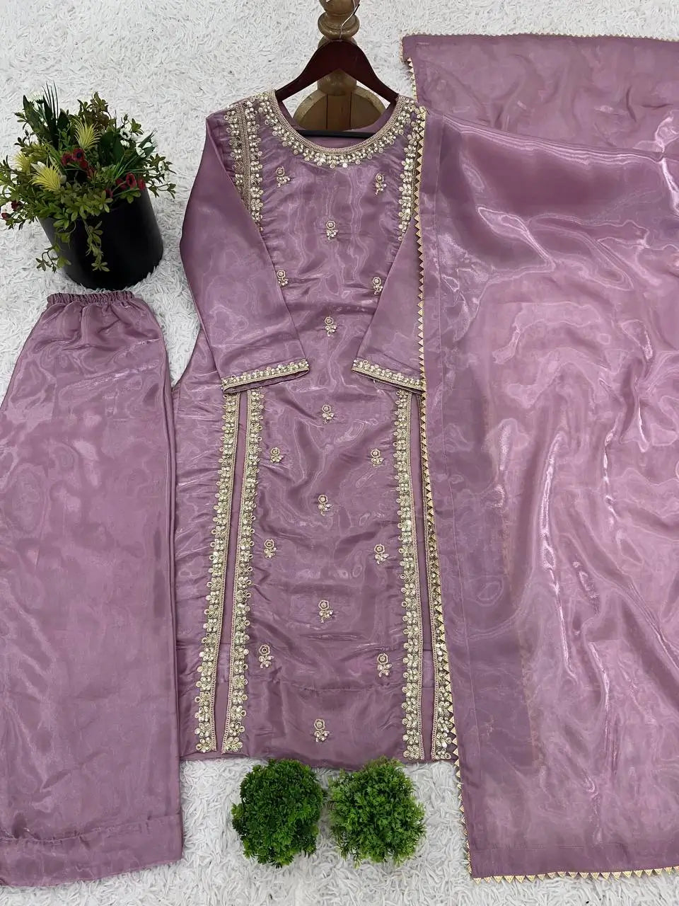 Designer Jimmy Choo Embroidered Suit Set