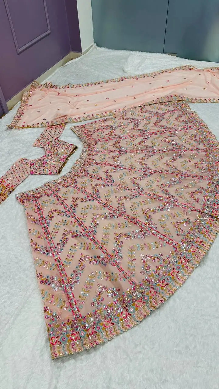 Designer Kasturi Silk Lehenga Set for Wedding and Festive Occasions