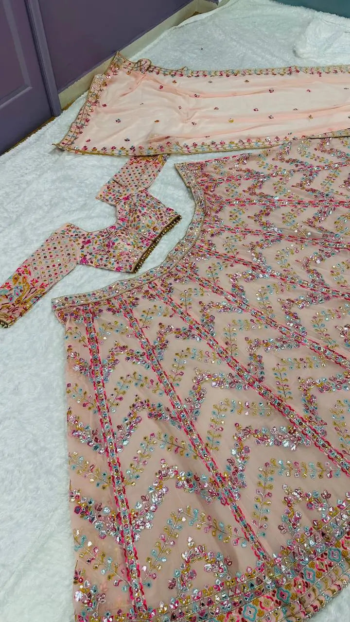 Designer Kasturi Silk Lehenga Set for Wedding and Festive Occasions