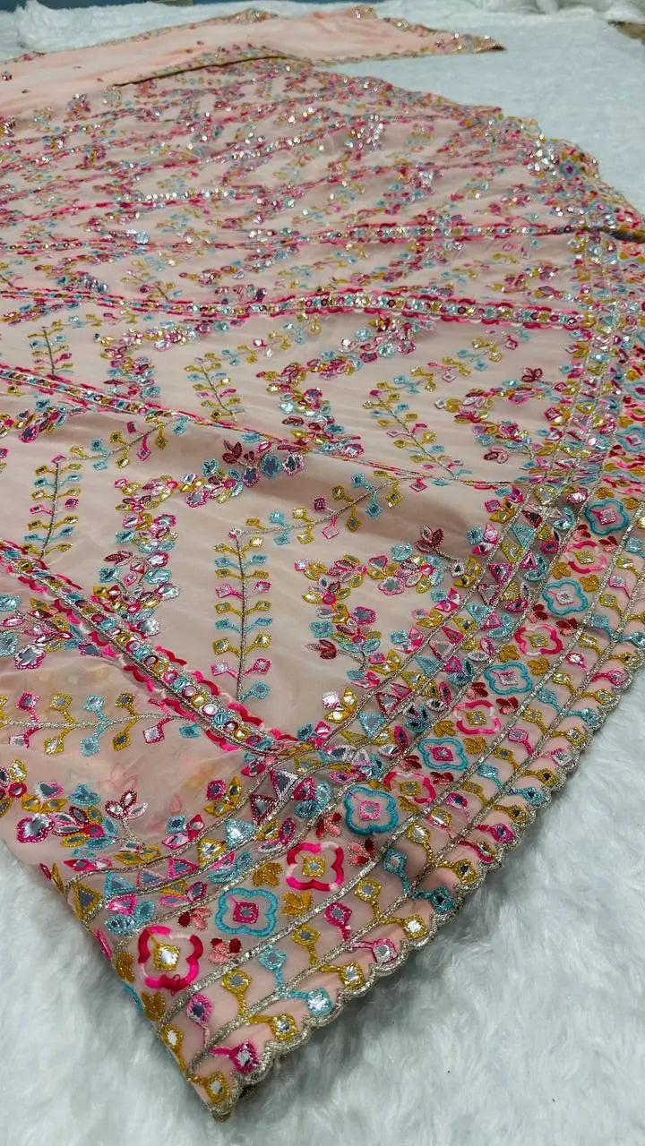 Designer Kasturi Silk Lehenga Set for Wedding and Festive Occasions