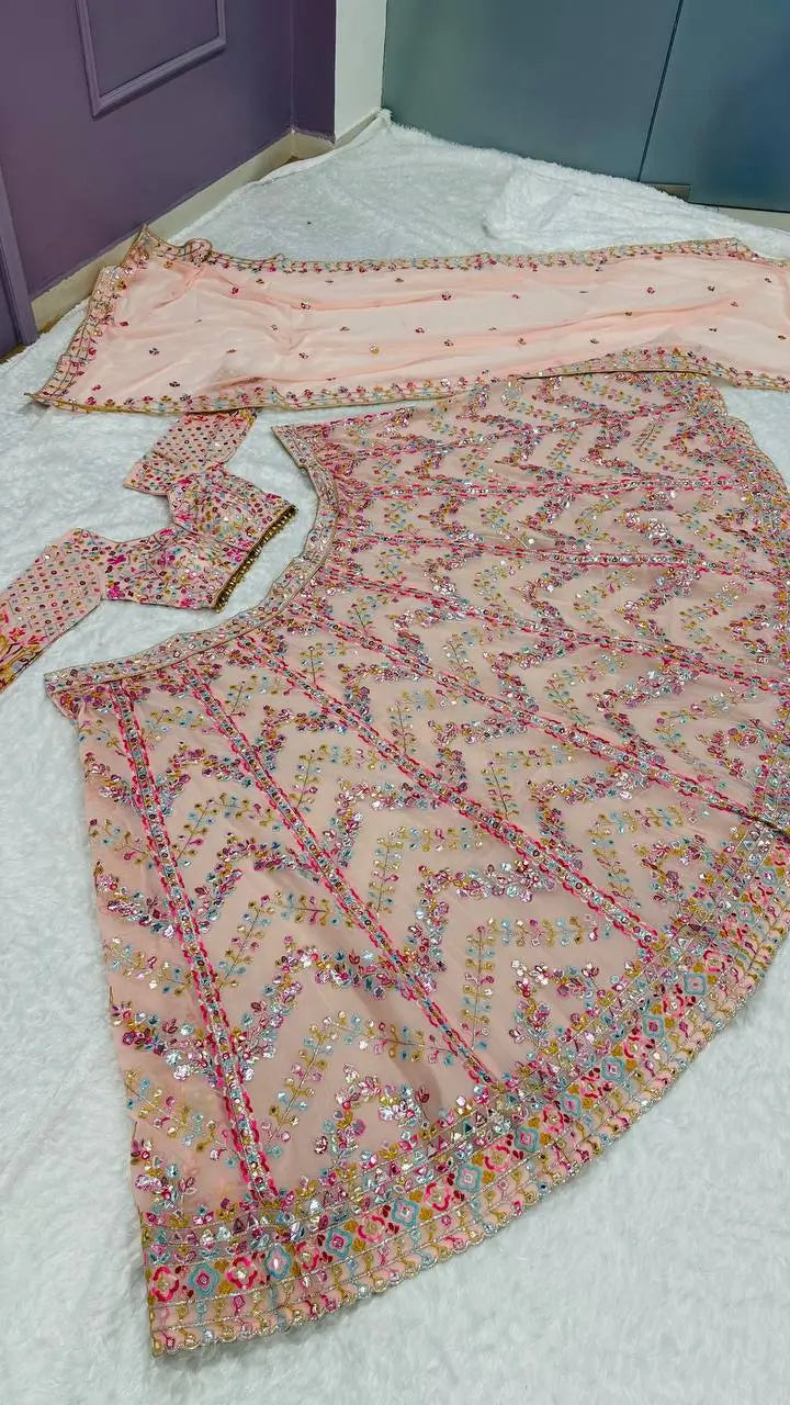 Designer Kasturi Silk Lehenga Set for Wedding and Festive Occasions