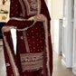 Designer Long Panjabi Suit Set with Farshi Salwar and Dupatta