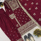 Designer Long Panjabi Suit Set with Farshi Salwar and Dupatta
