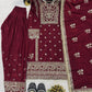 Designer Long Panjabi Suit Set with Farshi Salwar and Dupatta