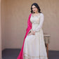 Designer Mirror Work Anarkali with Contrast Dupatta for and Wedding Occasions