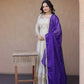 Designer Mirror Work Anarkali with Contrast Dupatta for and Wedding Occasions