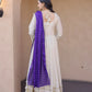 Designer Mirror Work Anarkali with Contrast Dupatta for and Wedding Occasions