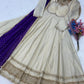 Designer Mirror Work Anarkali with Contrast Dupatta for and Wedding Occasions