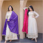 Designer Mirror Work Anarkali with Contrast Dupatta for and Wedding Occasions