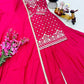 Designer Natural Crepe Embroidered Sharara Set with Dupatta | Fully Stitched
