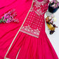 Designer Natural Crepe Embroidered Sharara Set with Dupatta | Fully Stitched